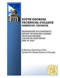 South Georgia Technical College, Americus, Georgia, independent accountant's report on applying agreed-upon procedures for fiscal year ended 2020 June 30