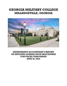 Georgia Military College, Milledgeville, Georgia, independent accountant's report on applying agreed-upon procedures for fiscal year ended 2024 June 30