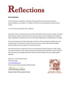 Reflections (Georgia African American Historic Preservation Network), 2023 March