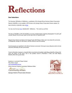 Reflections (Georgia African American Historic Preservation Network) 2023 December
