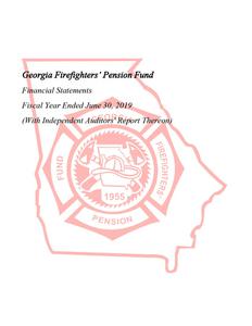 Financial statements, Georgia Firefighters' Pension Fund, fiscal year ended 2019 June 30.