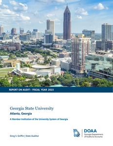Report on audit, fiscal year 2023, Georgia State University, Atlanta, Georgia.