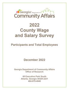 2022 Wage and salary survey. Participants and total employees, volume I