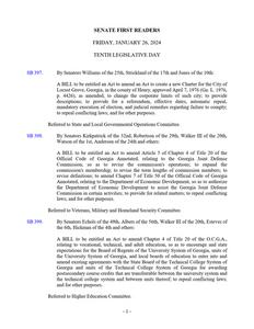 Senate first readers, 2024 January 26
