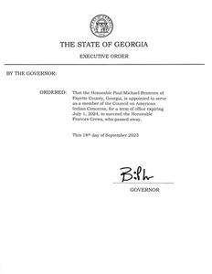 Executive order, 2023 September 18c.