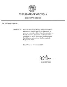 Executive order, 2023 November 1a.