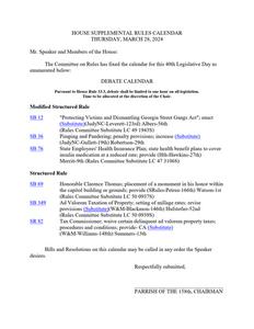House supplemental rules calendar, 2024 March 28