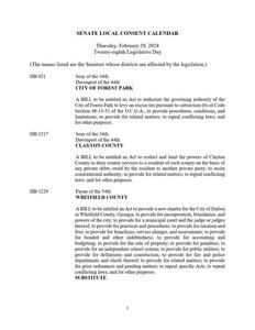 Senate local consent calendar, 2024 February 29