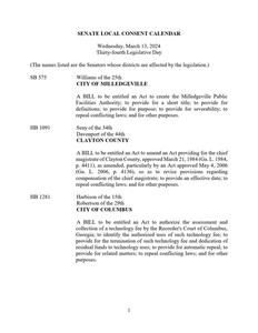 Senate local consent calendar, 2024 March 13