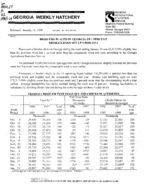 Georgia weekly hatchery, 1998 January 14