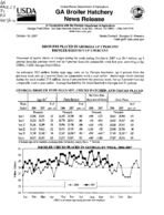 Georgia broiler hatchery news release, 2007 October 10