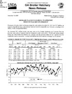 Georgia broiler hatchery news release, 2007 December 19