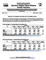 Southern region broiler hatchery news release, 2014 March 19