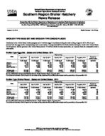Southern region broiler hatchery news release, 2014 August 13