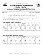 Broiler hatchery news release, 2019 August 7
