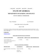 Department of Banking and Finance bulletin, Jan. 31, 2001