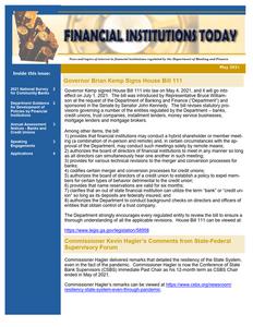 Financial institutions today, 2021 May