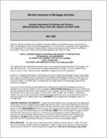 Monthly summary of mortgage activities, May 2000