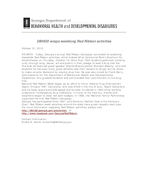Press release (Georgia. Dept. of Behavioral Health & Developmental Disabilities), Oct. 31, 2012