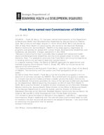 Press release (Georgia. Dept. of Behavioral Health & Developmental Disabilities), June 29, 2012