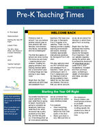 Pre-K teaching times, Vol. 12, Issue 1 (Aug. 2012)