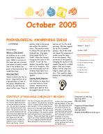 Georgia's Pre-K Program teacher newsletter, Vol. 2, Issue 2 (Oct. 2005)