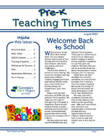 Pre-K teaching times, Aug. 2013