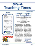 Pre-K teaching times, Sept. 2013