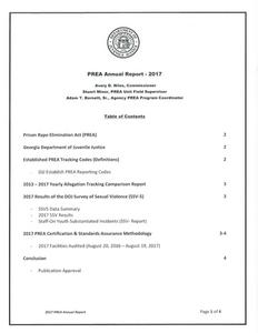 PREA annual report, 2017