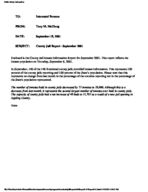 County jail inmate population report, 2001 September
