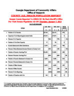 County jail inmate population report, 2013 January