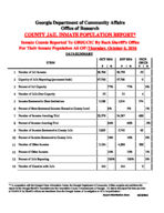 County jail inmate population report, 2016 October