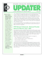 Updater State Health Benefit Plan [Spring 2001]