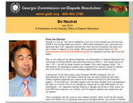 Be neutral: a publication of the Georgia Office of Dispute Resolution, 2010 July