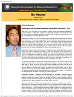 Be neutral: a publication of the Georgia Office of Dispute Resolution, Mar. 2012