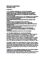 Georgia tourism monthly e-newsletter, Nov. 2007