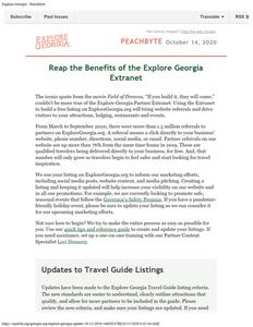 Peach byte: monthly newsletter for Georgia tourism, 2020 October
