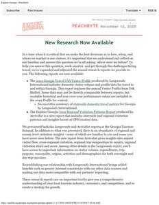 Peach byte: monthly newsletter for Georgia tourism, 2020 November 12