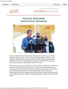 Peach byte: monthly newsletter for Georgia tourism, 2021 March 26