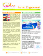 Parent engagement newsletter, 2015 Fall