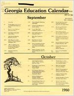 Georgia education calendar, 1980 September-November