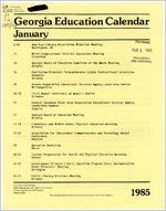 Georgia education calendar, 1985 January-March