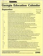 Georgia education calendar, 1990 September-1991 July