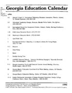 Georgia education calendar [Apr. 1, 1996]
