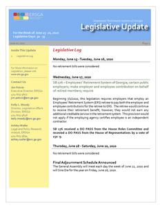 Legislative update, 2020 June 20