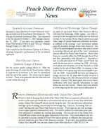 Peach State Reserves news, 4th quarter, Oct.-Dec. 2005
