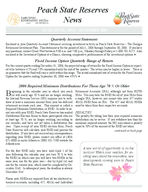Peach State Reserves news, 3rd quarter, July-Sept. 2006