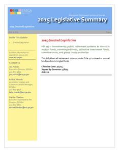 2015 legislative summary