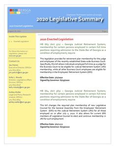2020 legislative summary