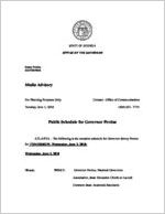 Media advisory [June 1, 2010A]
